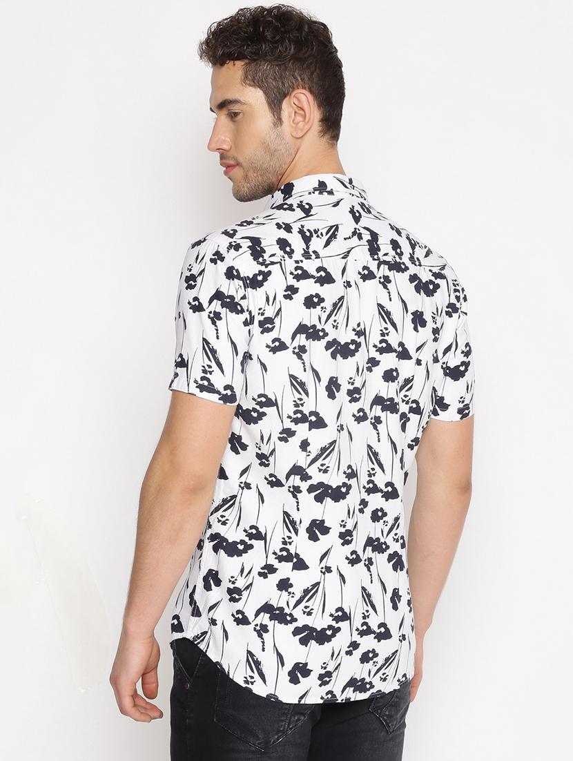 white printed casual shirt - 17843267 - Zoom Image - 3