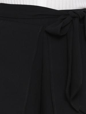 tie front wrap trouser - 17843590 - Standard Image - 5