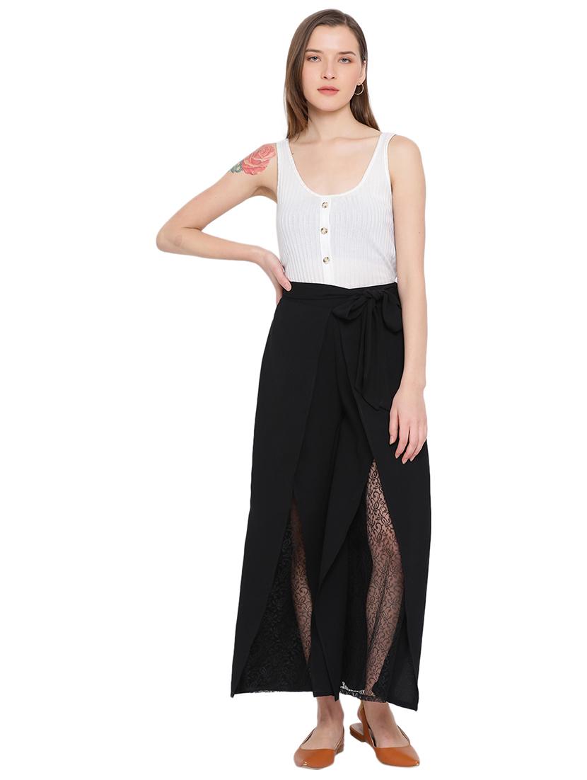 tie front wrap trouser - 17843590 - Zoom Image - 4