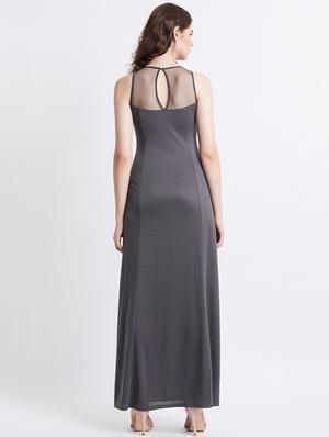 grey embellished gown dress - 17843606 - Standard Image - 3