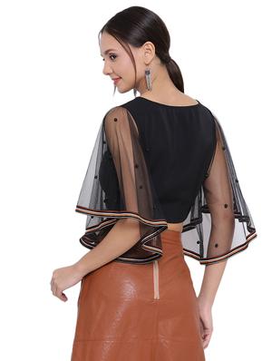 bell sleeved crop top - 17843630 - Standard Image - 3