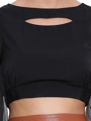 bell sleeved crop top - 17843630 - Standard Image - 5