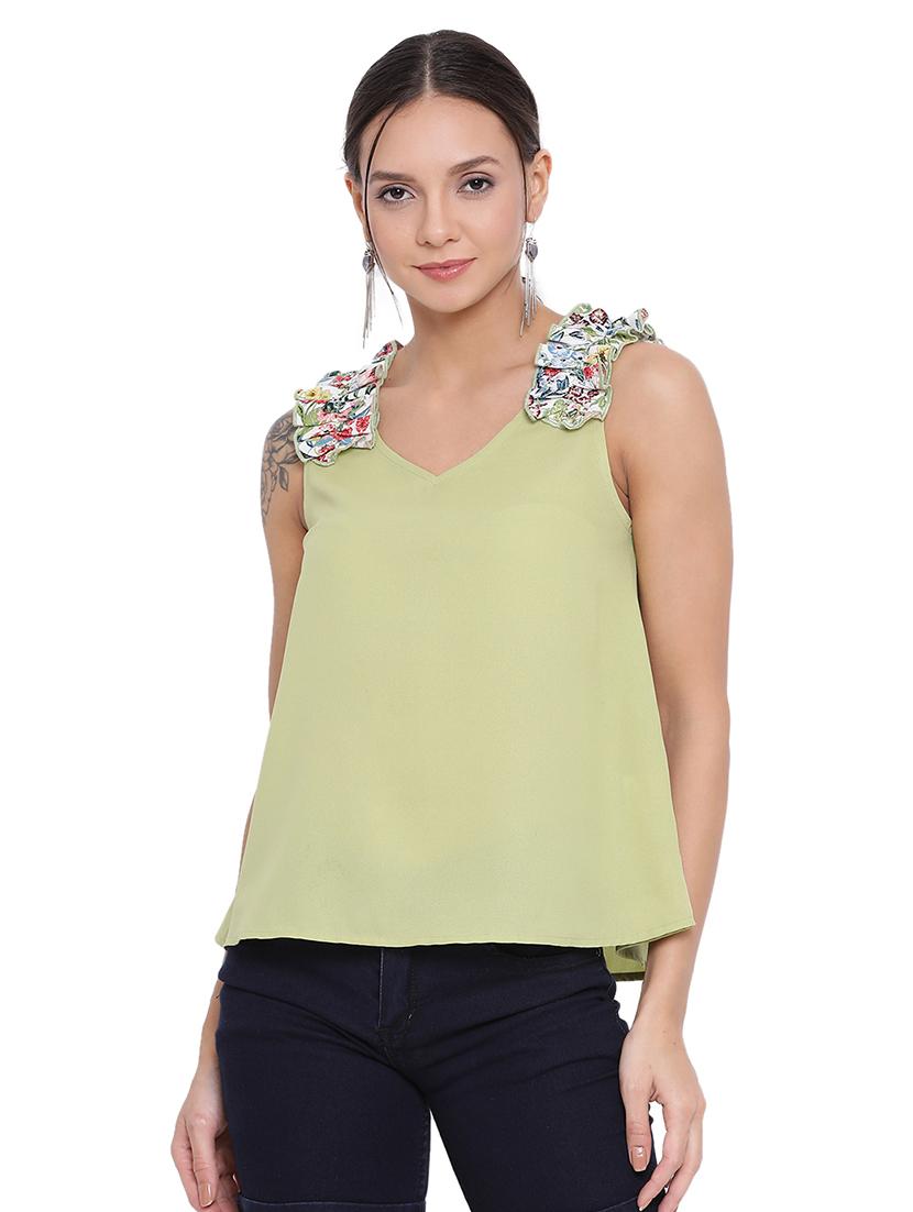 women's straight round neck top