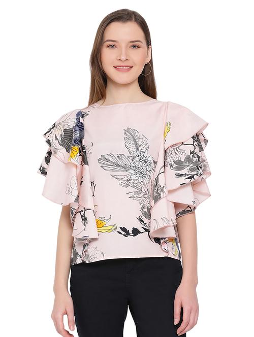 bell sleeved floral top - 17843694 - Standard Image - 1