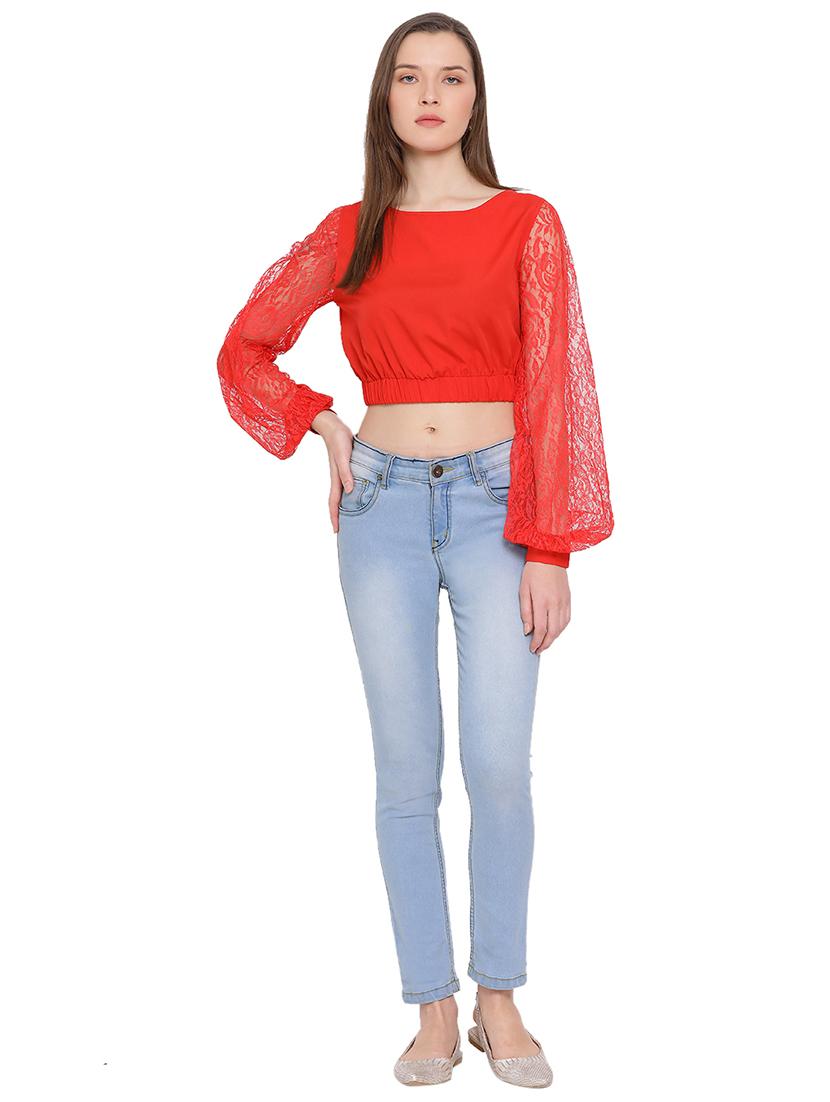 bishop sleeved solid top - 17843795 - Zoom Image - 4