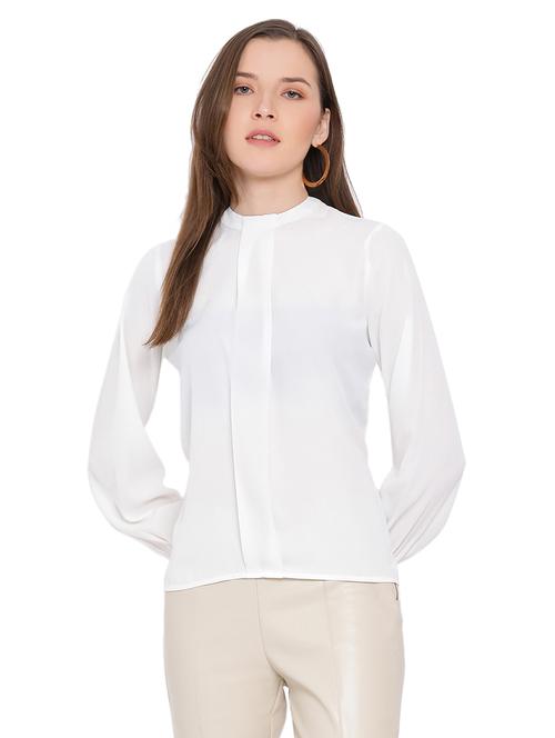 mock neck solid top - 17843799 - Standard Image - 1