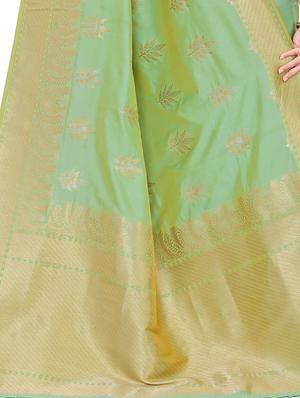 self design banarasi saree with blouse - 17844166 - Standard Image - 2
