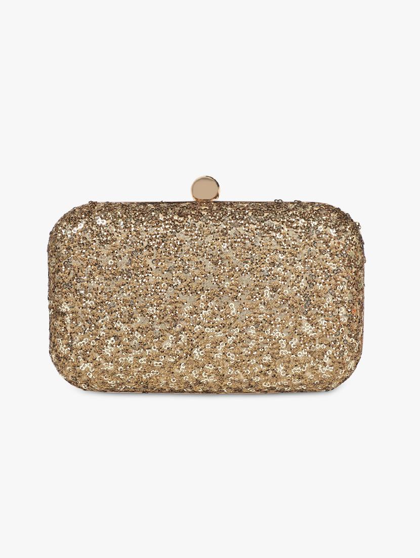 gold silk box clutch - 17844867 - Zoom Image - 2
