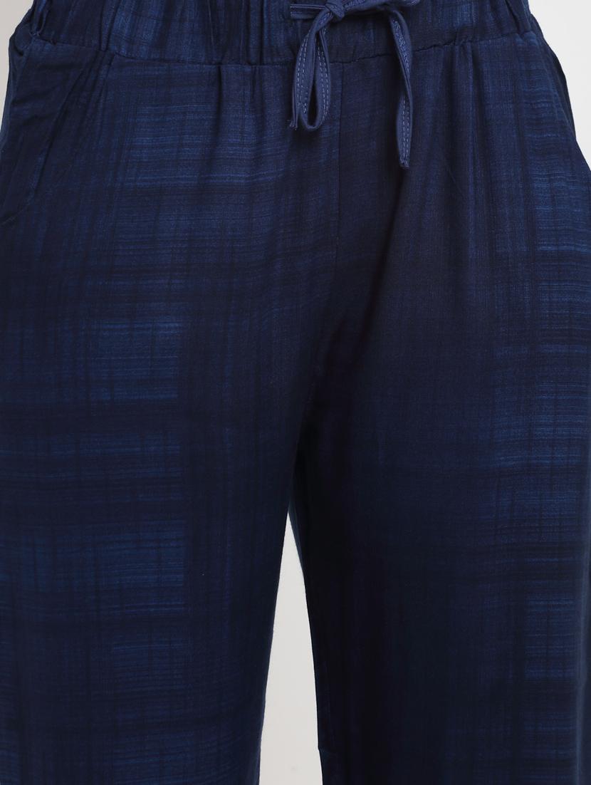 drawstring waist checkered pajama - 17844898 - Zoom Image - 4