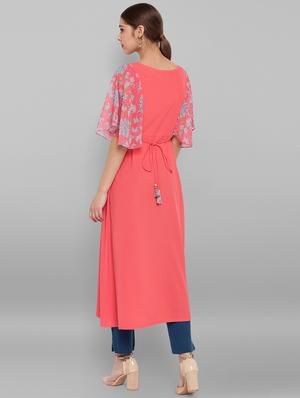 printed a-line kurta - 17845033 - Standard Image - 3