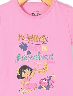 pink printed regular tee - 17845537 - Standard Image - 3