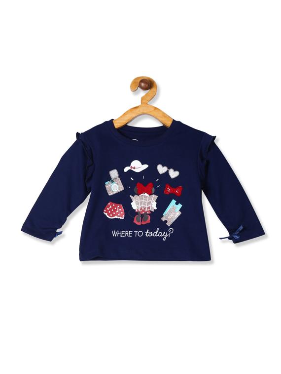 blue printed regular tee - 17845543 - Zoom Image - 1