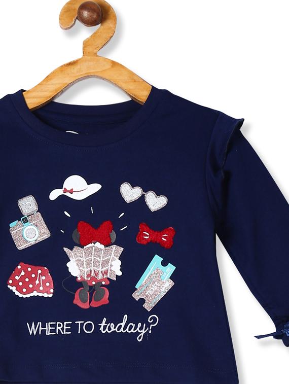 blue printed regular tee - 17845543 - Zoom Image - 3