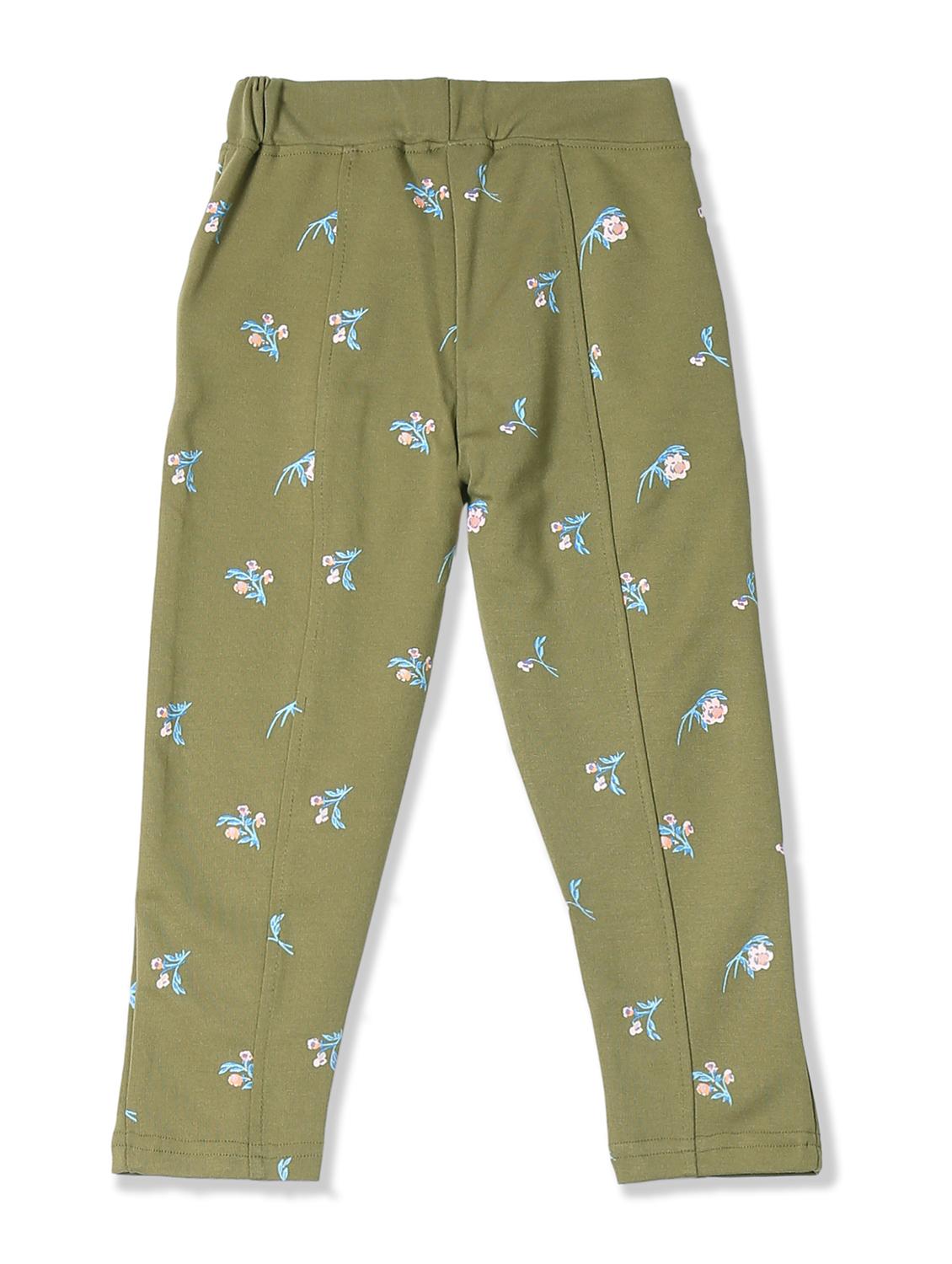 green floral casual trouser - 17845658 - Zoom Image - 2