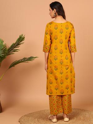 printed kurta palazzo set - 17846014 - Standard Image - 3