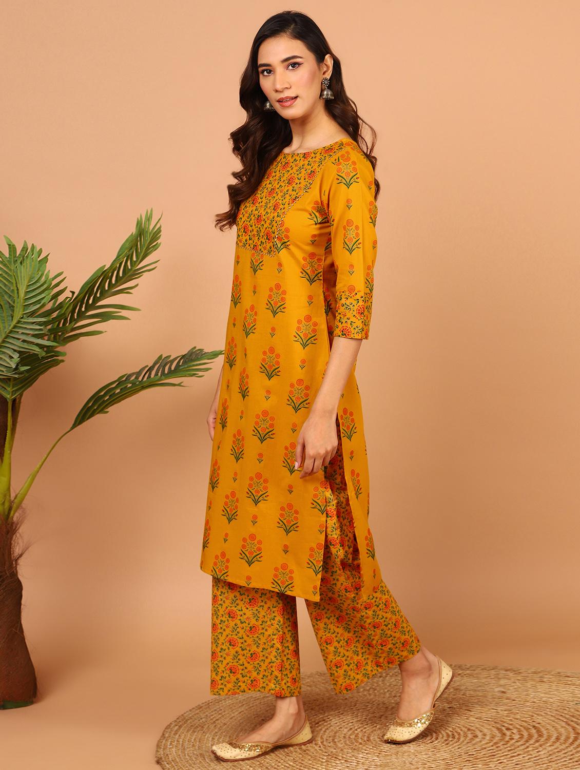 printed kurta palazzo set - 17846014 - Zoom Image - 2