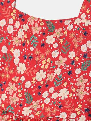 red floral regular frock - 17846295 - Standard Image - 3