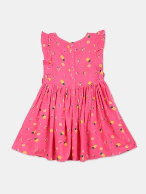 pink floral regular frock - 17846310 - Standard Image - 2