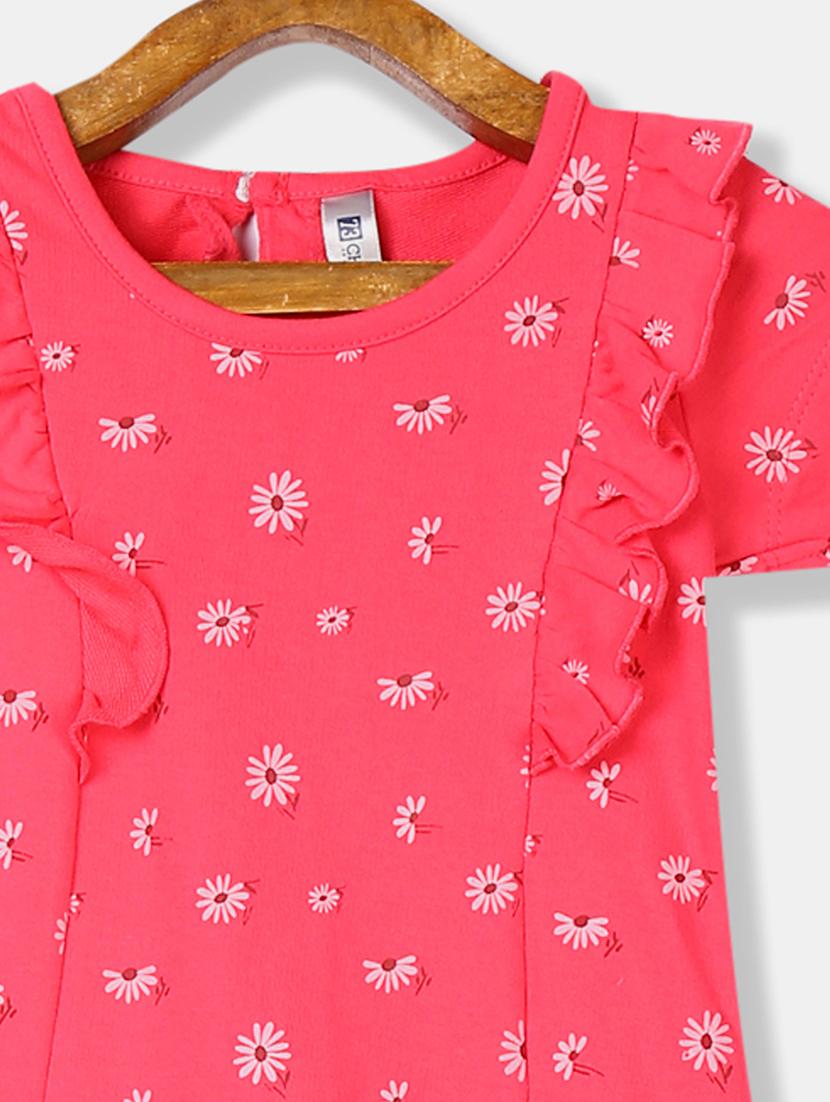 pink printed regular frock - 17846322 - Zoom Image - 2