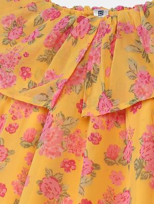 yellow floral regular top - 17846447 - Standard Image - 3