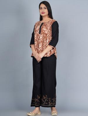 printed kurta palazzo set - 17846539 - Standard Image - 2