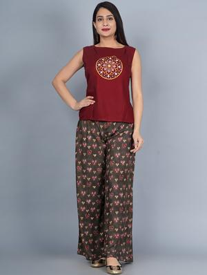 printed kurta palazzo set - 17846540 - Standard Image - 2