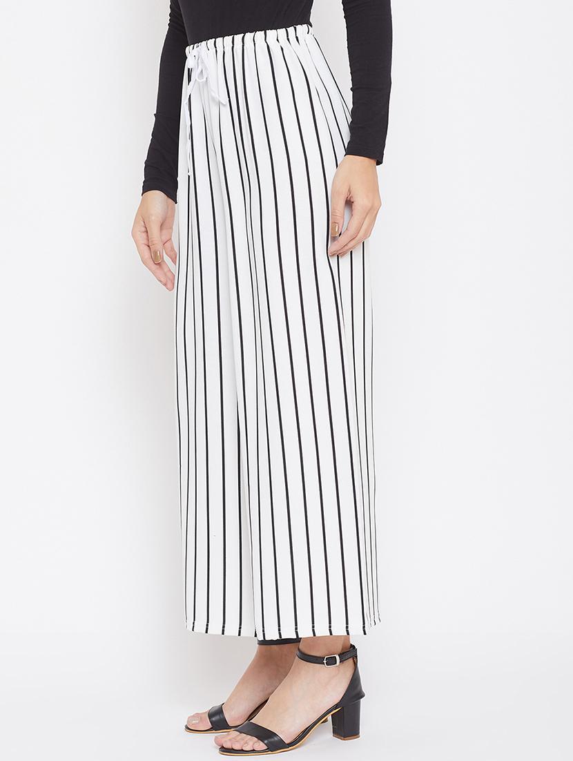 tie front striped wide leg trouser - 17846817 - Zoom Image - 2