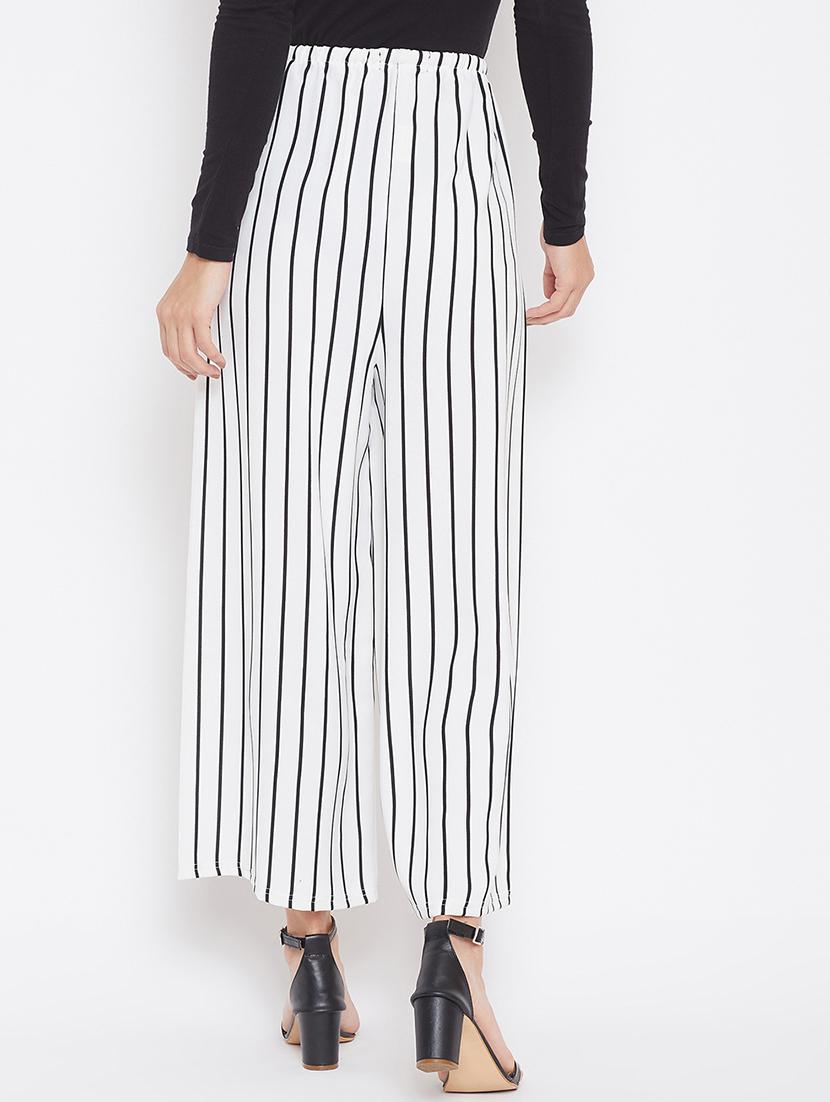 tie front striped wide leg trouser - 17846817 - Zoom Image - 3