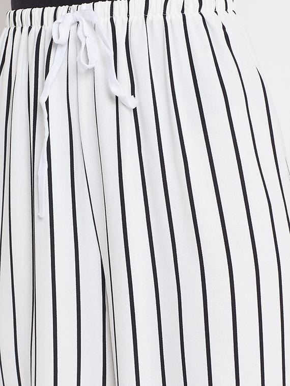 tie front striped wide leg trouser - 17846817 - Zoom Image - 5