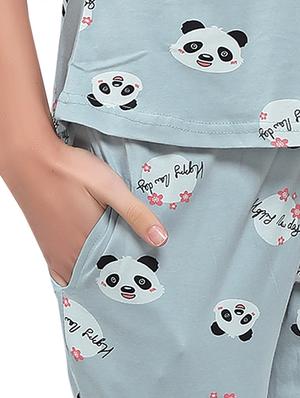 graphic printed nightwear pajama set - 17847814 - Standard Image - 4