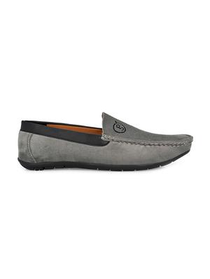 grey velvet slip on loafers - 17849816 - Standard Image - 2