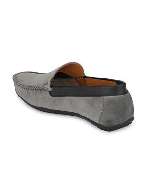 grey velvet slip on loafers - 17849816 - Standard Image - 3