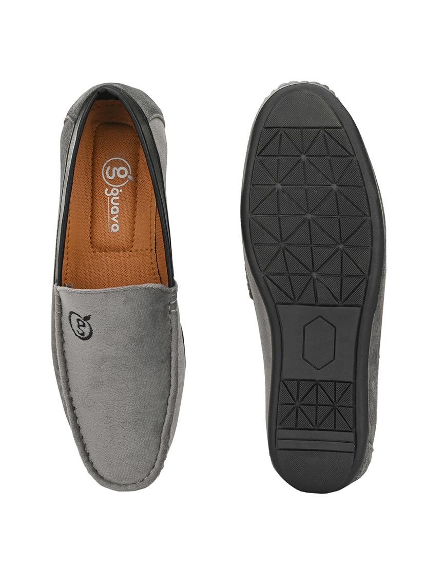 grey velvet slip on loafers - 17849816 - Zoom Image - 4