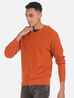 orange self design pullover - 17849893 - Standard Image - 2