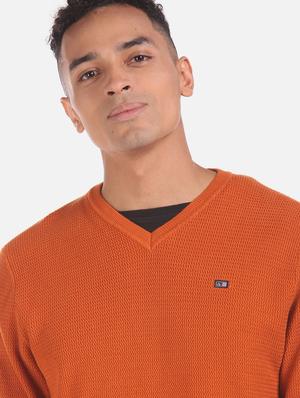 orange self design pullover - 17849893 - Standard Image - 5