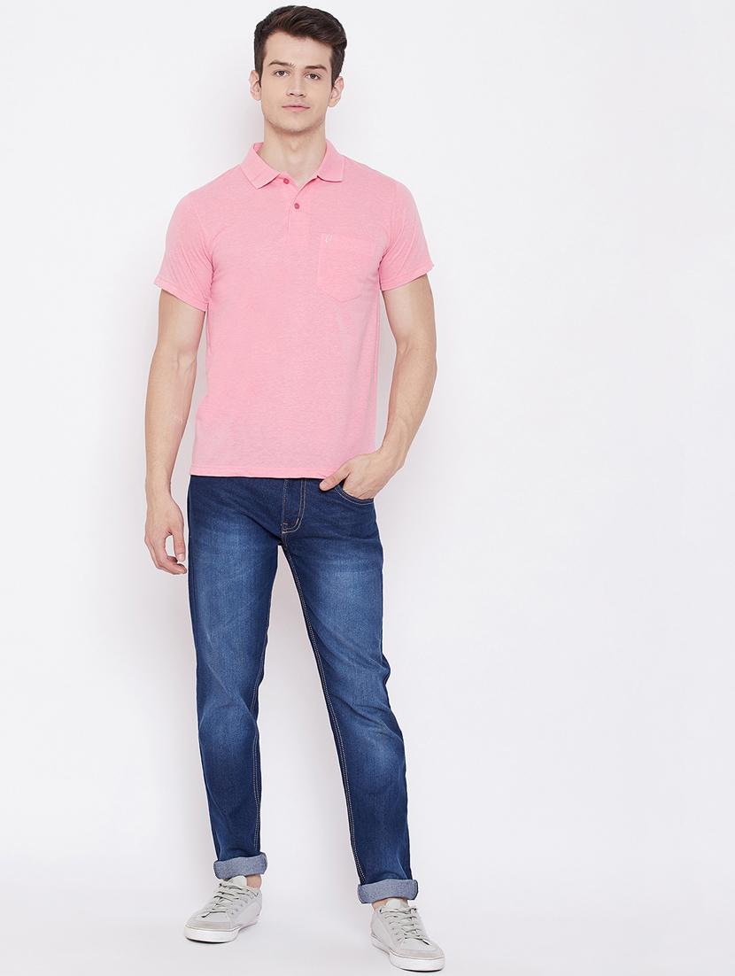 pink solid polo t-shirt - 17850062 - Zoom Image - 4