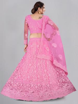 embroidered flared lehenga - 17850570 - Standard Image - 4