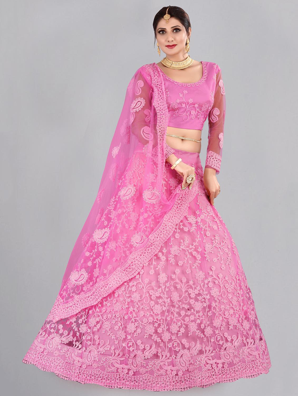 embroidered flared lehenga - 17850570 - Zoom Image - 2