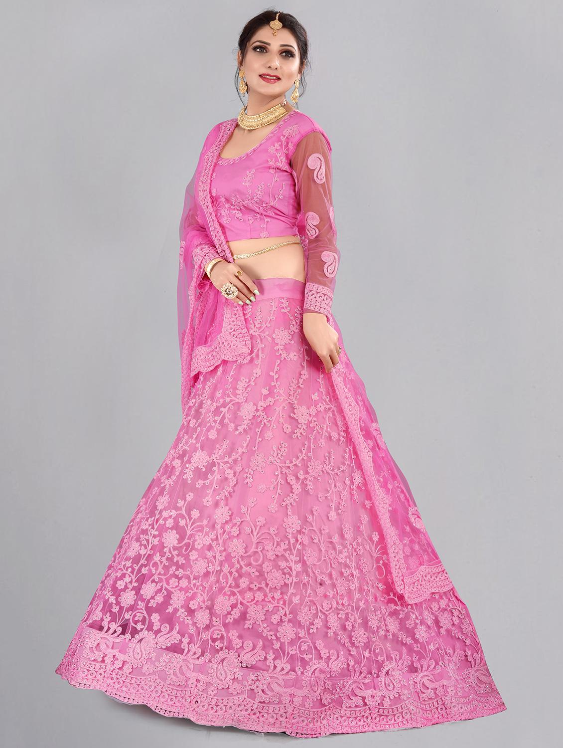 embroidered flared lehenga - 17850570 - Zoom Image - 3