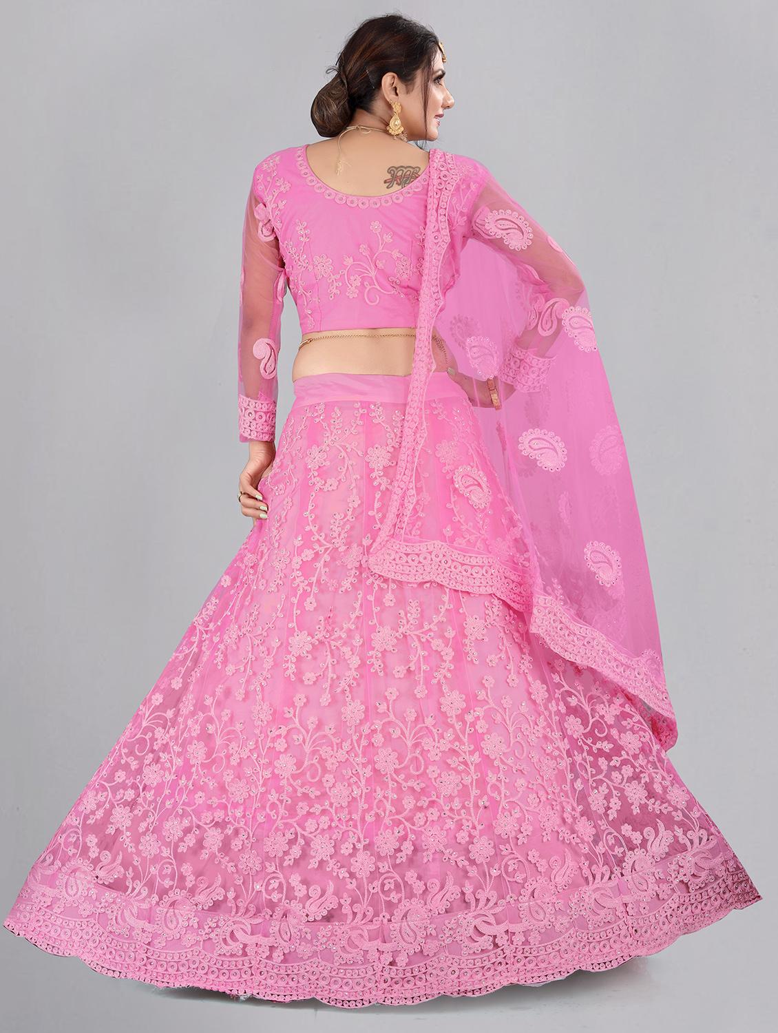 embroidered flared lehenga - 17850570 - Zoom Image - 4