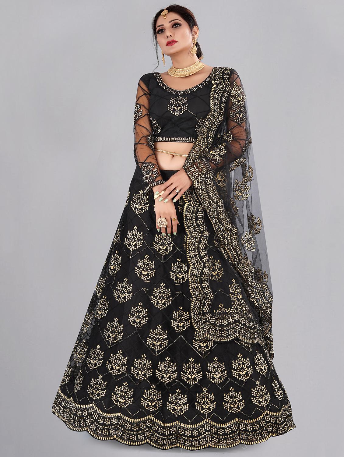 floral flared lehenga - 17850571 - Zoom Image - 2
