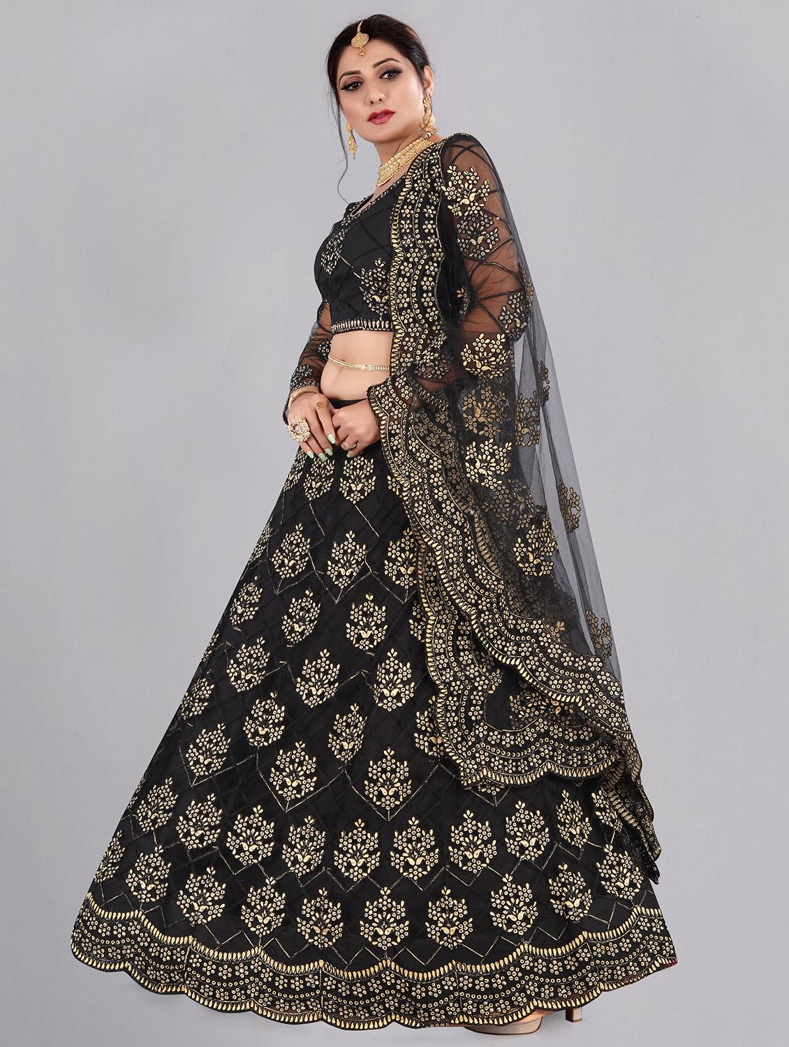 floral flared lehenga - 17850571 - Zoom Image - 3