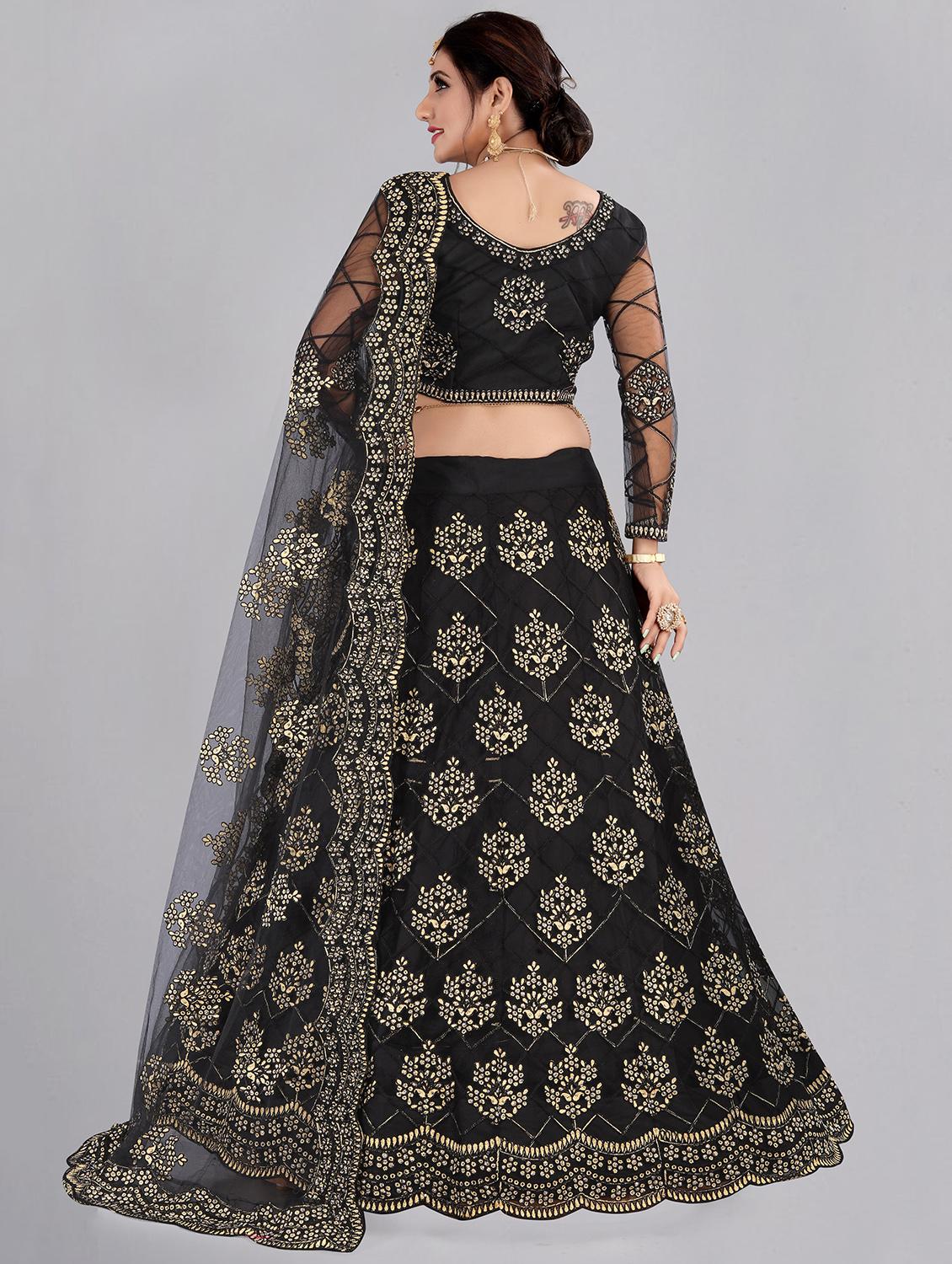 floral flared lehenga - 17850571 - Zoom Image - 4