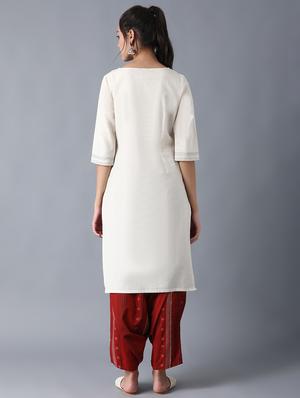 embroidered straight kurta - 17853569 - Standard Image - 3