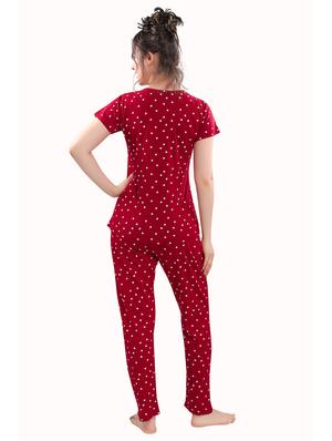 red nightwear pajama set - 17854381 - Standard Image - 3