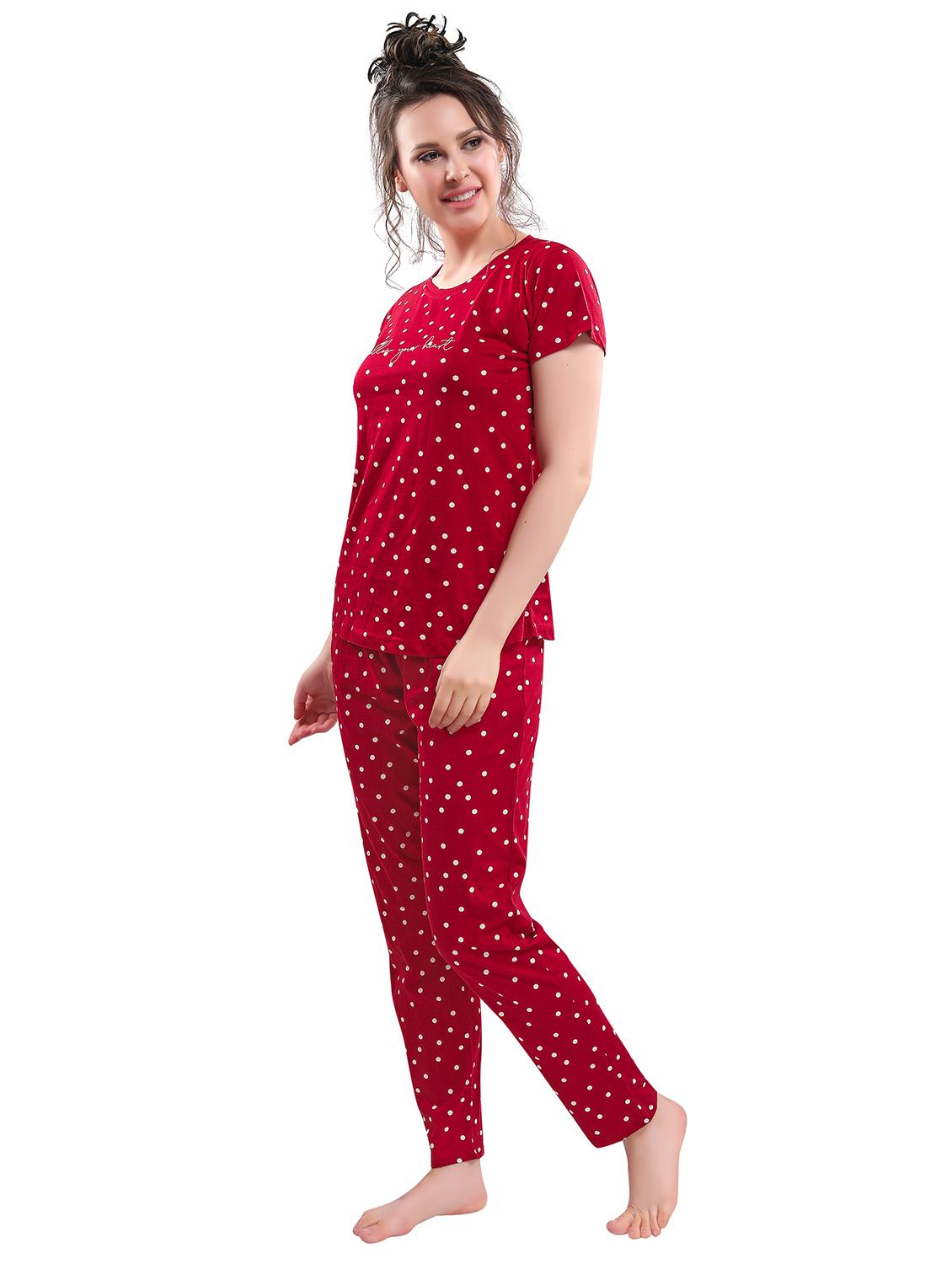 red nightwear pajama set - 17854381 - Zoom Image - 2