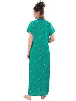 v-neck printed nighty - 17854392 - Standard Image - 3