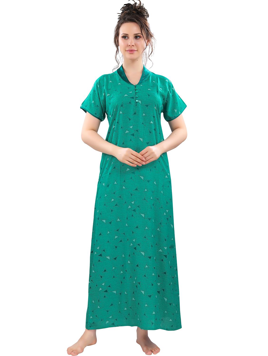 v-neck printed nighty - 17854392 - Zoom Image - 1