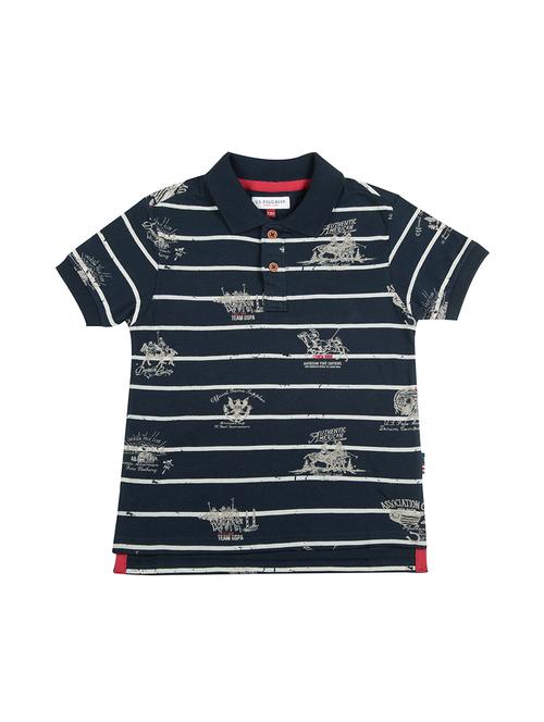 navy blue striped t-shirt - 17854447 - Standard Image - 1
