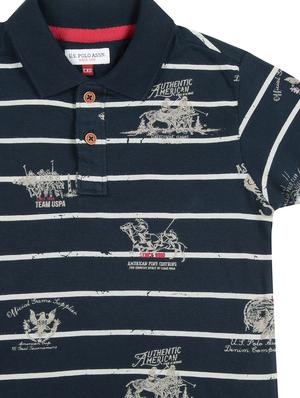 navy blue striped t-shirt - 17854447 - Standard Image - 3